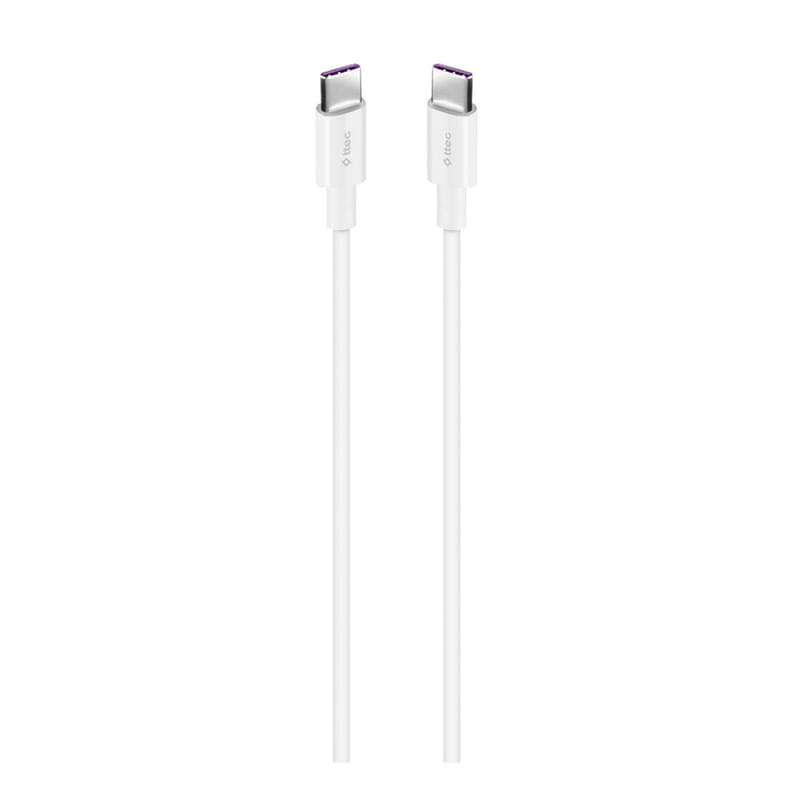 Кабель ttec Type-C - Type-C65W Fast Charge Cable, White, 300cm  (2DK48B) - фото #0, Technodom.kz