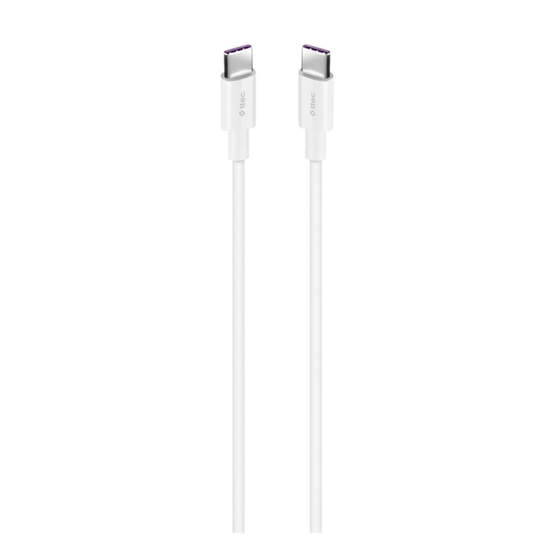 Кабель ttec Type-C - Type-C65W Fast Charge Cable, White, 300cm  (2DK48B) - фото #0, Technodom.kz