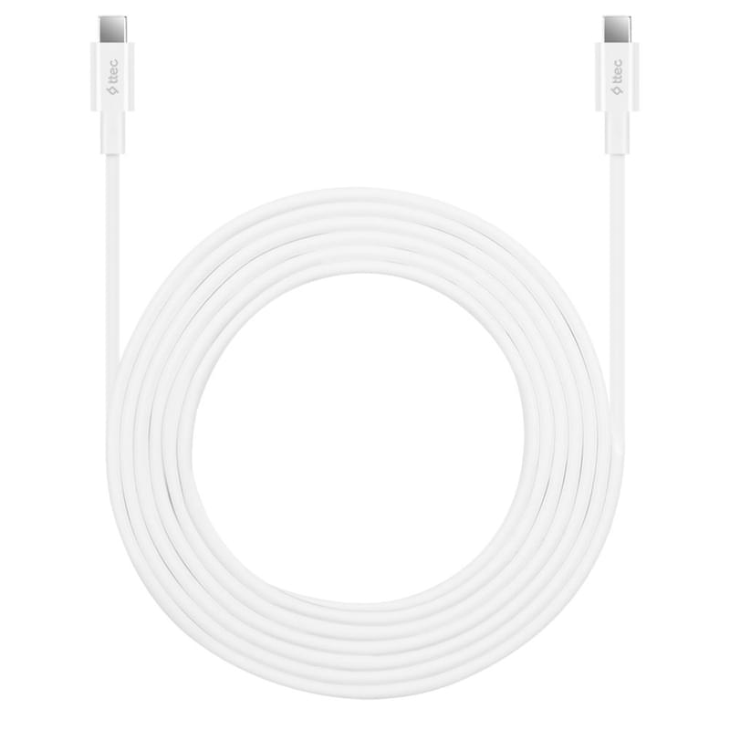 Кабель ttec Type-C - Type-C65W Fast Charge Cable, White, 300cm  (2DK48B) - фото #1, Technodom.kz