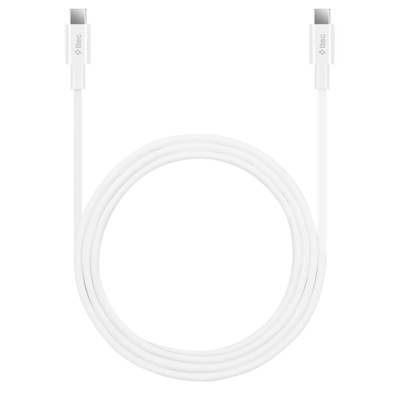 Кабель ttec Type-C - Type-C 100W  Fast Charge Cable, White,150cm (2DK49B) - фото #1, Technodom.kz