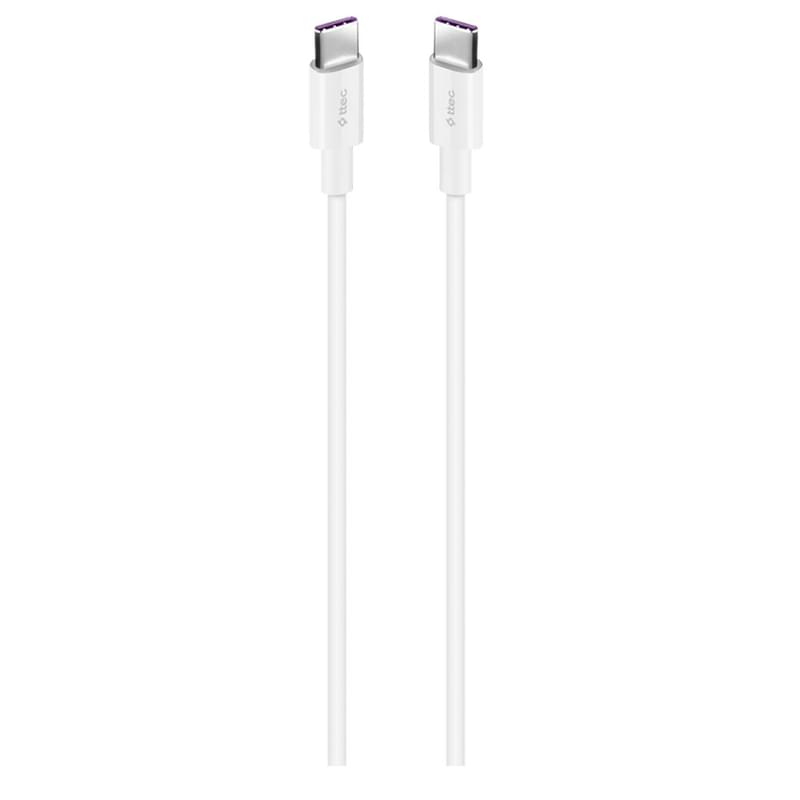 Ttec кабелі Type-C - Type-C  65W Fast Charge Cable, White,200cm (2DK45B) - фото #0, Technodom.kz