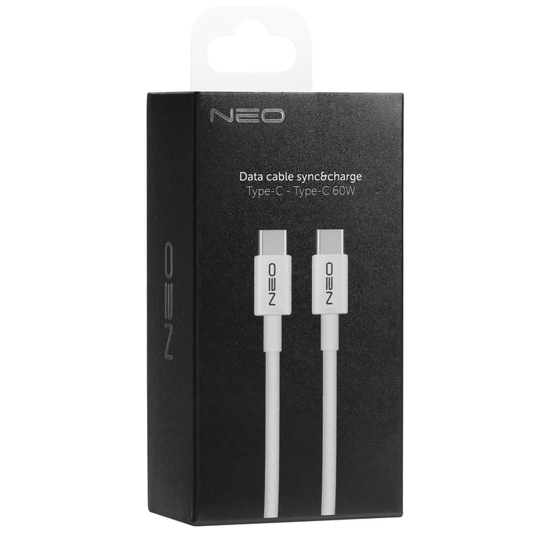 Кабель Type-C - Type-C, Neo, 1м, 60W, White (NEO-TYPEC60W) - фото #6, Technodom.kz