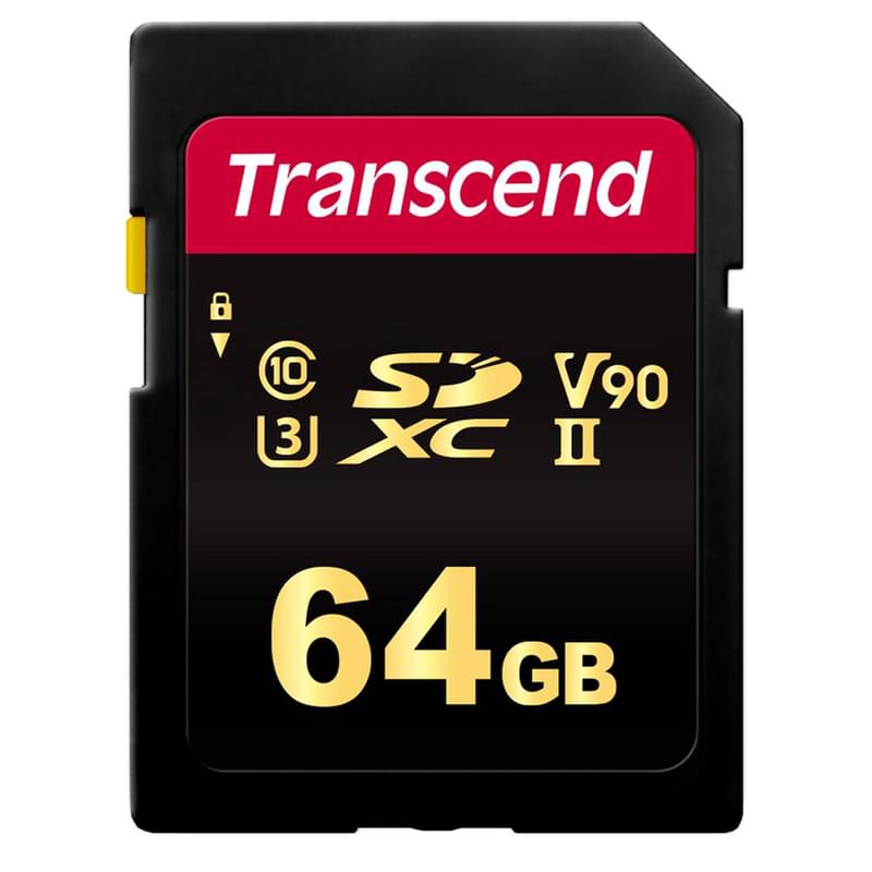 Карта памяти SD 64GB Transcend, MLC, UHS-II, U3, до 285MB/s (TS64GSDC700S) - фото #0, Technodom.kz