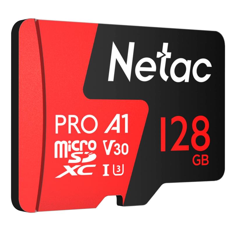 MicroSD 128GB Netac P500 Extreme Pro Жады картасы 100MB/s Class 10, + SD Adapter - фото #1, Technodom.kz
