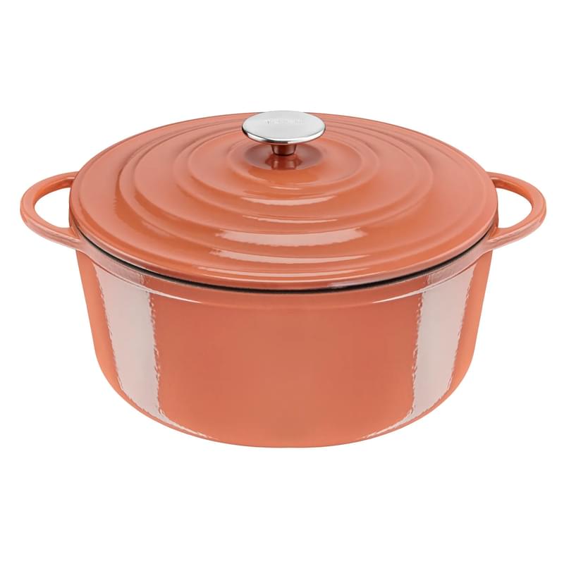 Кастрюля с крышкой 25см оранжевая Lov (чугун) Tefal E2600404 - фото #0, Technodom.kz