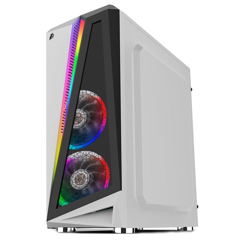 ПК корпус 1STPLAYER Rainbow R5 Midtower, window, White ATX (Rainbow R5 White) - фото #3, Technodom.kz