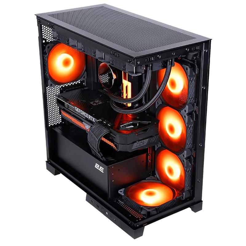ПК корпус 2E FANTOM GK701B MiniTower, window, Black mATX (GK701B) - фото #4, Technodom.kz