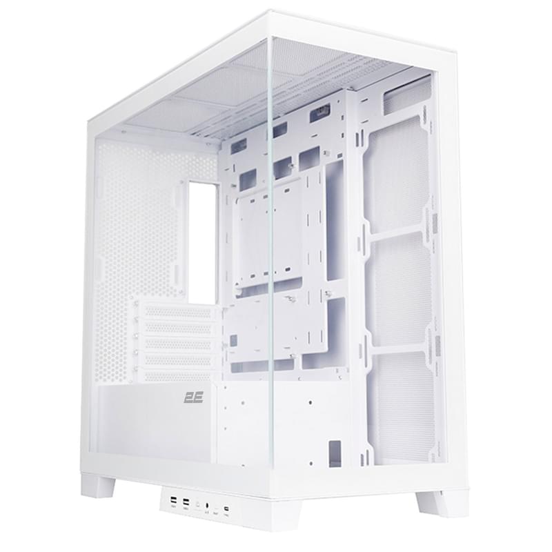 ПК корпус 2E FANTOM GK701W MiniTower, window, White mATX (GK701W) - фото #2, Technodom.kz