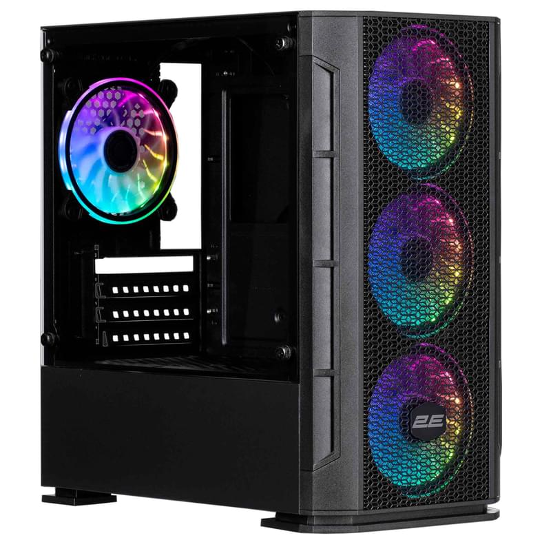 ПК корпус 2E Gaming CALLEO MiniTower, window, Black mATX (2E-GB700) - фото #0, Technodom.kz