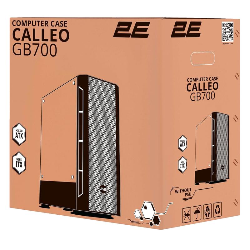 ПК корпус 2E Gaming CALLEO MiniTower, window, Black mATX (2E-GB700) - фото #2, Technodom.kz