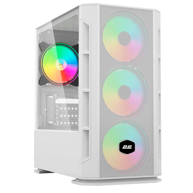 ПК корпус 2Е Gaming CALLEO White MiniTower, window, White ATX (2E-GB700W) - фото #0, Technodom.kz