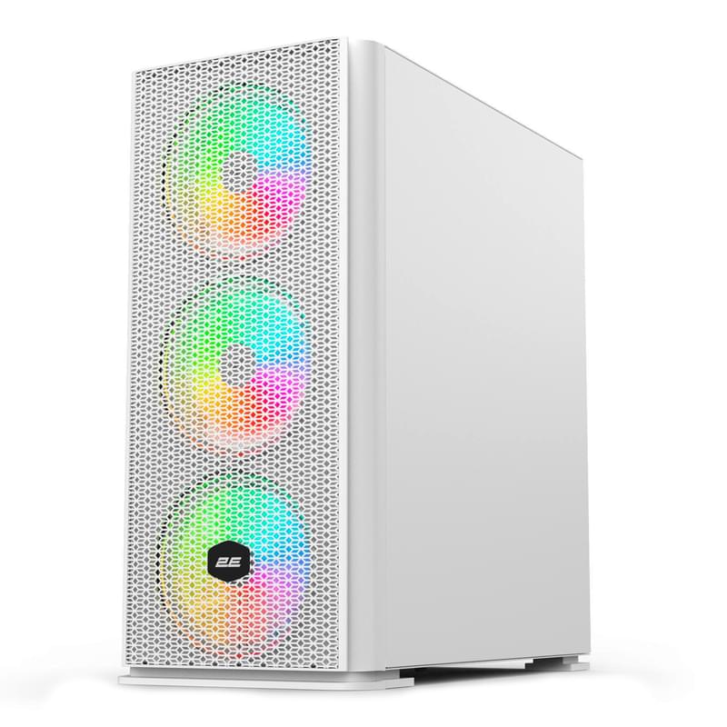 ПК корпус 2Е Gaming VERTEX MidTower, window, White EATX (2E-GI01W) - фото #2, Technodom.kz