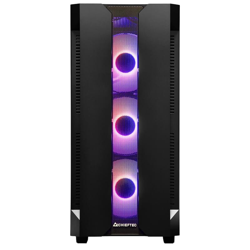ПК корпус Chieftec Hunter MidTower, window, Black ATX (GS-01B-OP) - фото #1, Technodom.kz