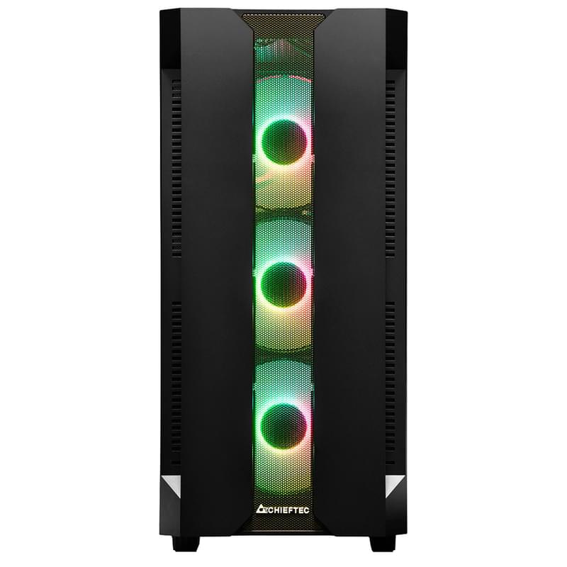 ПК корпус Chieftec Hunter MidTower, window, Black ATX (GS-01B-OP) - фото #2, Technodom.kz