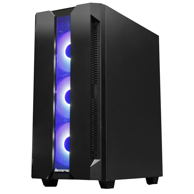 ПК корпус Chieftec Hunter MidTower, window, Black ATX (GS-01B-OP) - фото #4, Technodom.kz