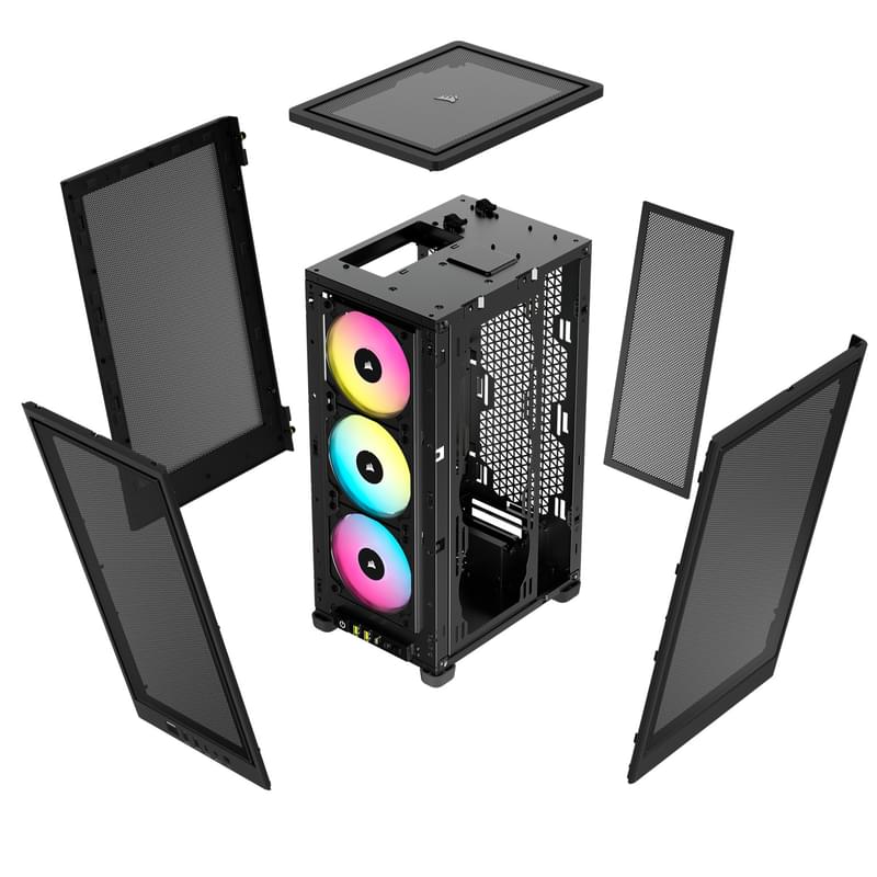 ПК корпус Corsair iCUE 2000D RGB AIRFLOW MiniTower, Black m-ITX (CC-9011246-WW) - фото #8, Technodom.kz