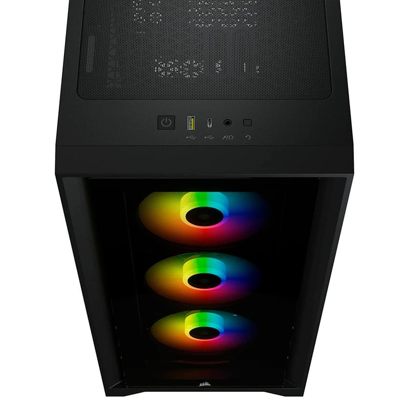ПК корпус Corsair iCUE 4000X RGB MidTower, window, Black EATX (CC-9011204-WW) - фото #2, Technodom.kz