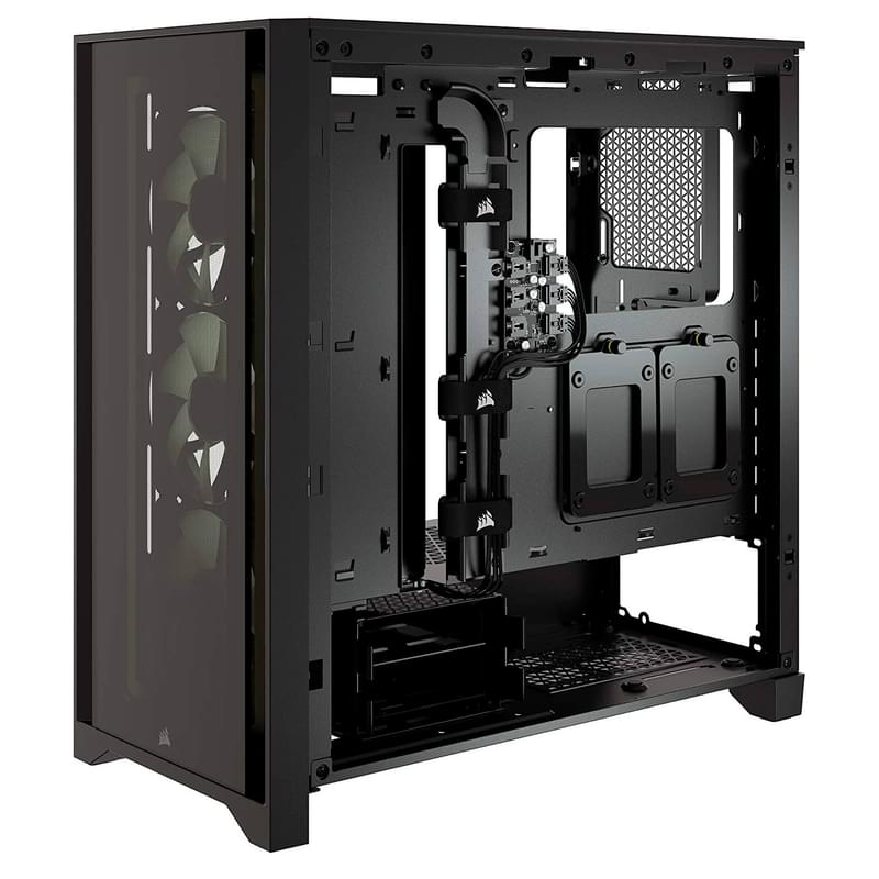 ПК корпус Corsair iCUE 4000X RGB MidTower, window, Black EATX (CC-9011204-WW) - фото #3, Technodom.kz