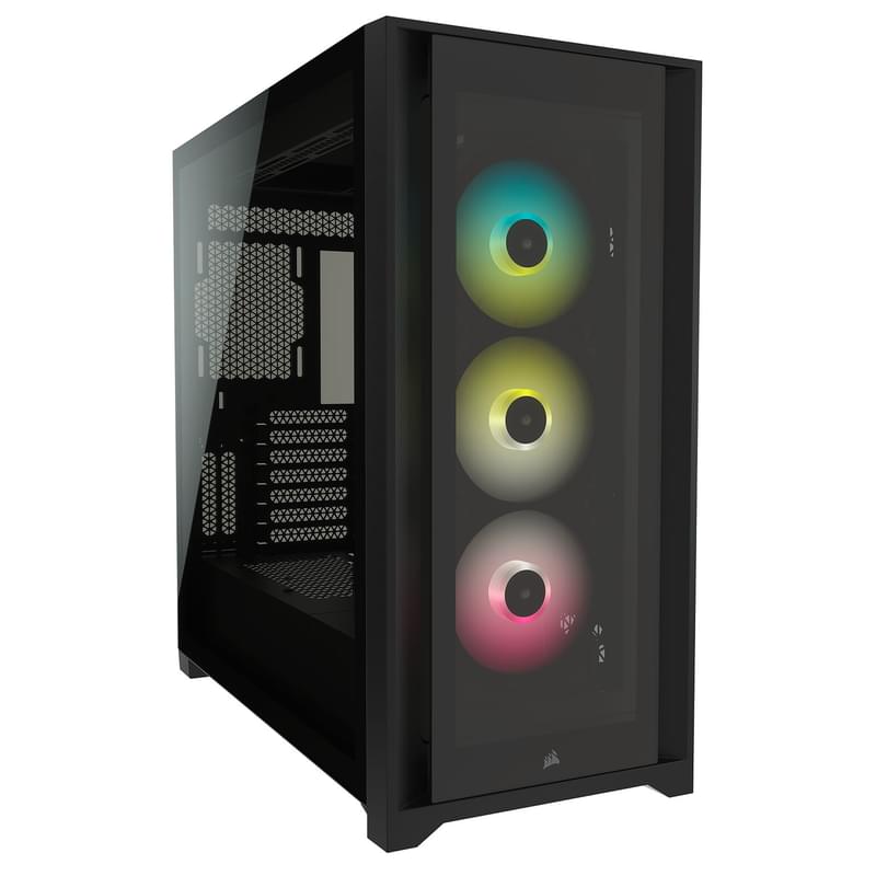 ПК корпус Corsair iCUE 5000X RGB MidTower, window, Black EATX (CC-9011212-WW) - фото #1, Technodom.kz
