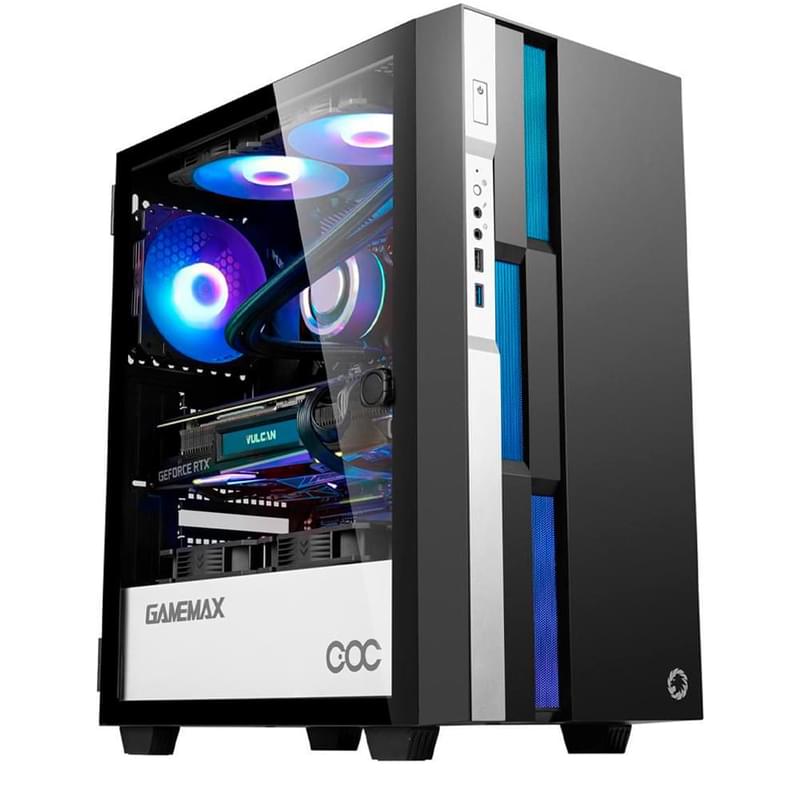 ПК корпус GameMax Brufen C3 COC BW Mid-Tower, window, Black ATX - фото #0, Technodom.kz