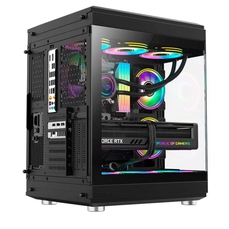 ПК корпус GameMax HYPE MidTower, window, Black ATX - фото #5, Technodom.kz