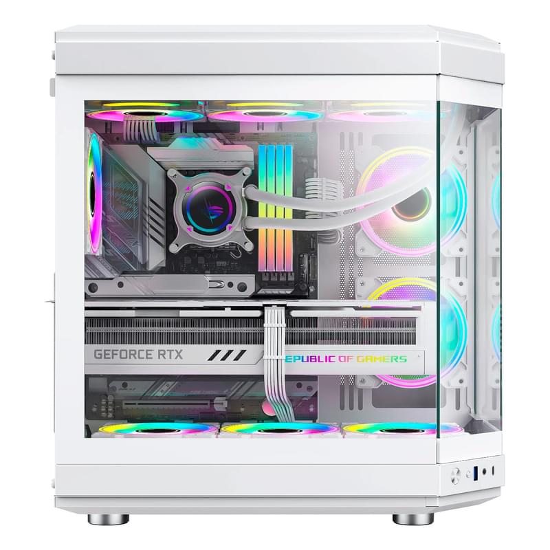 ПК корпус GameMax HYPE MidTower, window, White ATX - фото #2, Technodom.kz