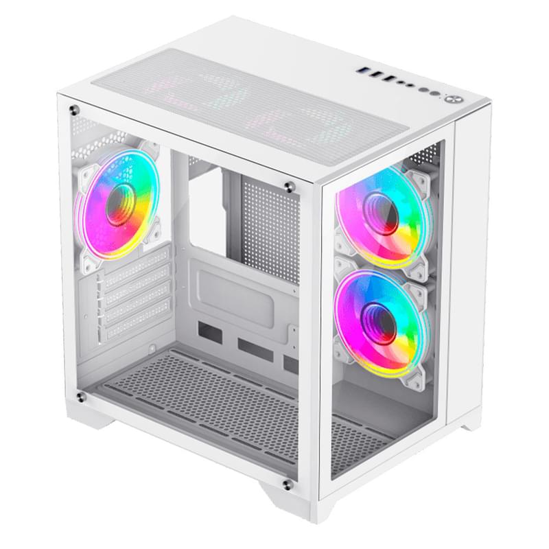 ПК корпус GameMax Infinity Mini MiniTower, window, White mATX - фото #0, Technodom.kz