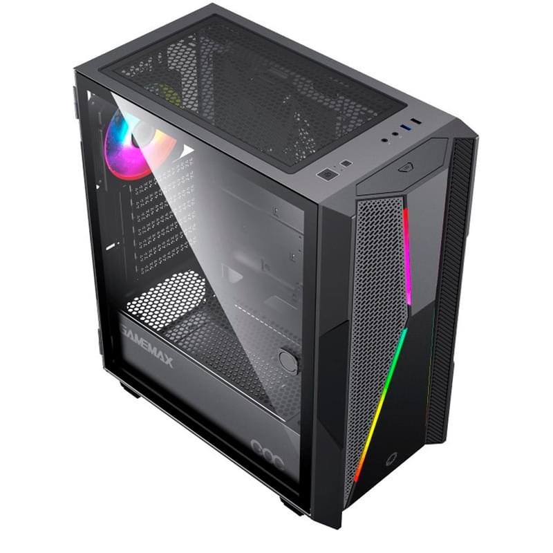 ПК корпус GameMax Typhoon COC Mid-Tower, window, Black E-ATX - фото #1, Technodom.kz