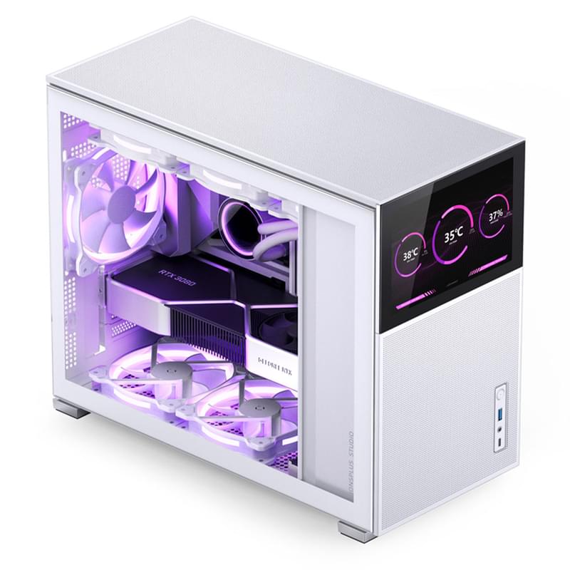 ПК корпус Jonsbo D31 MESH SCREEN MiniTower, window, White mATX (D31-MESH-SC-White) - фото #1, Technodom.kz
