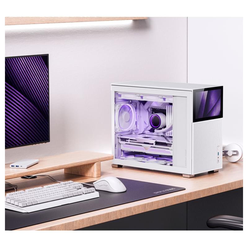 ПК корпус Jonsbo D31 MESH SCREEN MiniTower, window, White mATX (D31-MESH-SC-White) - фото #3, Technodom.kz