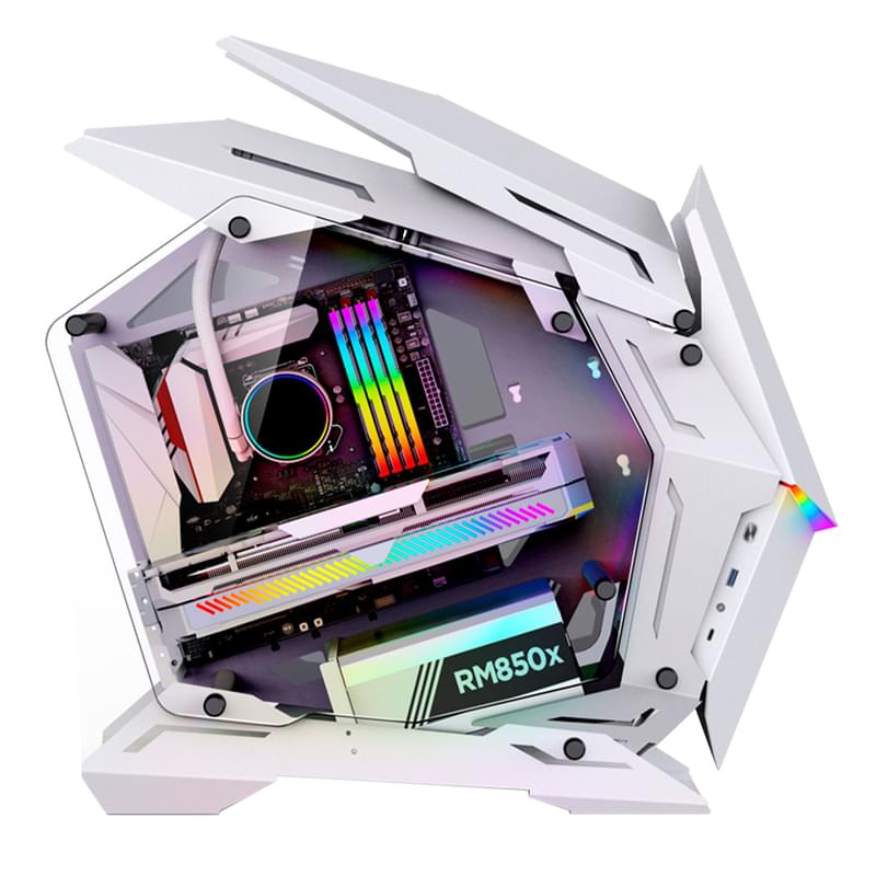 ПК корпус Jonsbo MOD-3 Mini MiniTower, window, White mATX (MOD-3 Mini White) - фото #2, Technodom.kz
