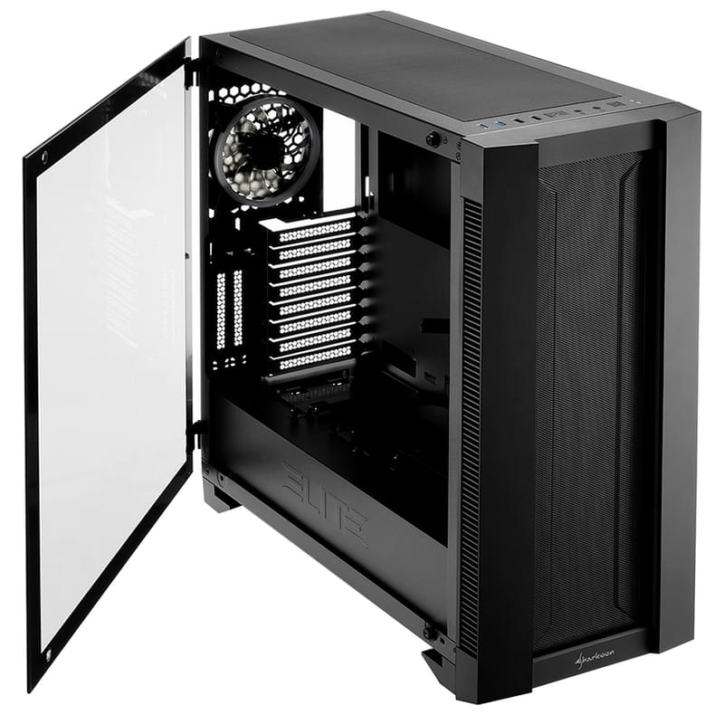 ПК корпус Sharkoon ELITE SHARK CA200M FullTower, window, Black, EATX (ELITE SHARK CA200M) - фото #8, Technodom.kz