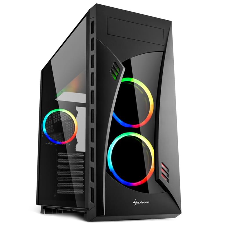 ПК корпус Sharkoon NIGHT SHARK RGB MidTower, window, Black, ATX (NIGHT SHARK RGB) - фото #0, Technodom.kz ПК корпус Sharkoon NIGHT SHARK RGB MidTower, window, Black, ATX (NIGHT SHARK RGB) - фото #0, Technodom.kz