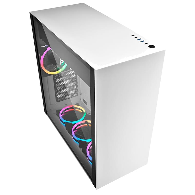 Sharkoon PURE STEEL RGB MidTower, window, White, EATX (PURE STEEL RGB White) кейсі - фото #3, Technodom.kz