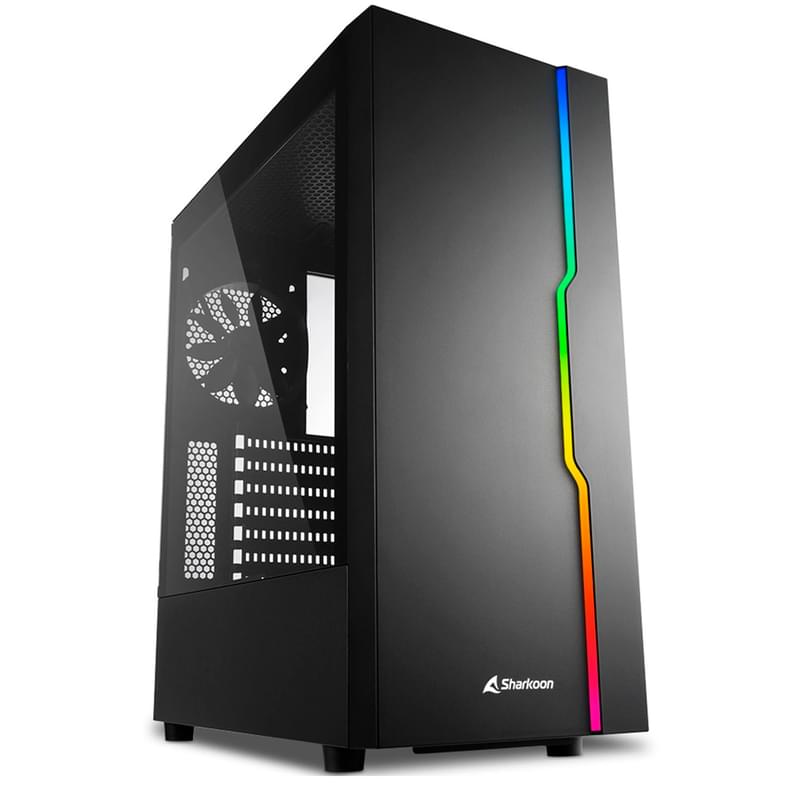 ПК корпус Sharkoon RGB SLIDER MidTower, window, Black, ATX (RGB SLIDER Black) - фото #0, Technodom.kz