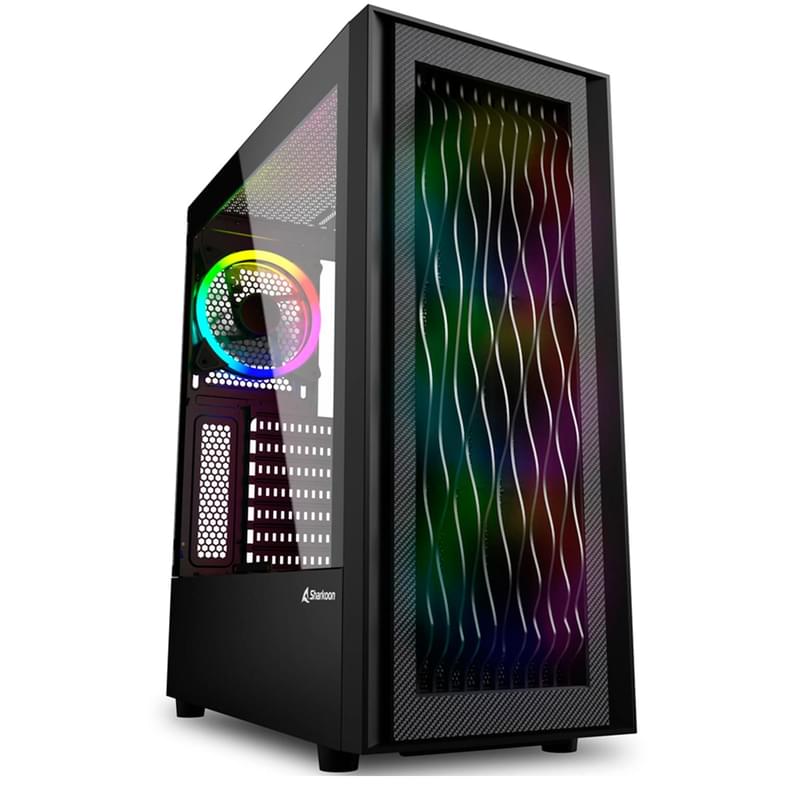 ПК корпус Sharkoon RGB WAVE MidTower, window, Black, ATX (RGB WAVE) - фото #0, Technodom.kz