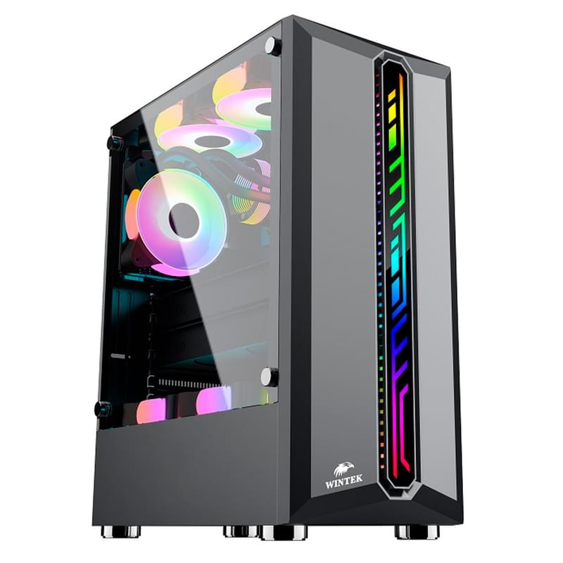 ПК корпус Wintek Blade D526 TG MidTower, window, Black ATX (Blade D526 TG) - фото #0, Technodom.kz