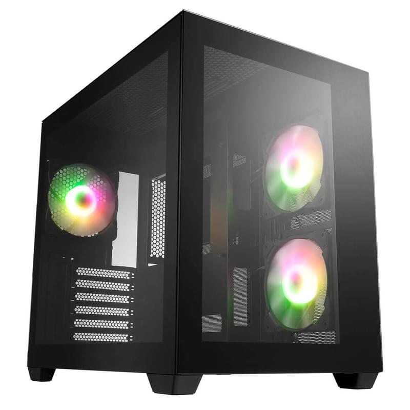 ПК корпус FSP CMT380B ARGB MidTower, window, Black ATX [CMT380B (ARGB)] - фото #0, Technodom.kz
