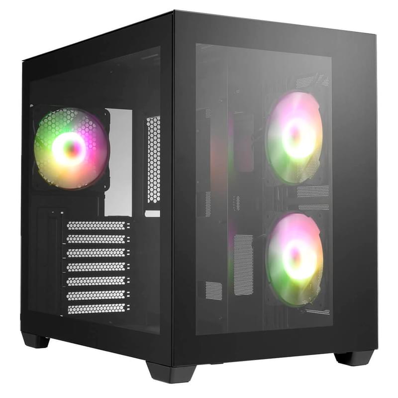 ПК корпус FSP CMT380B ARGB MidTower, window, Black ATX [CMT380B (ARGB)] - фото #3, Technodom.kz