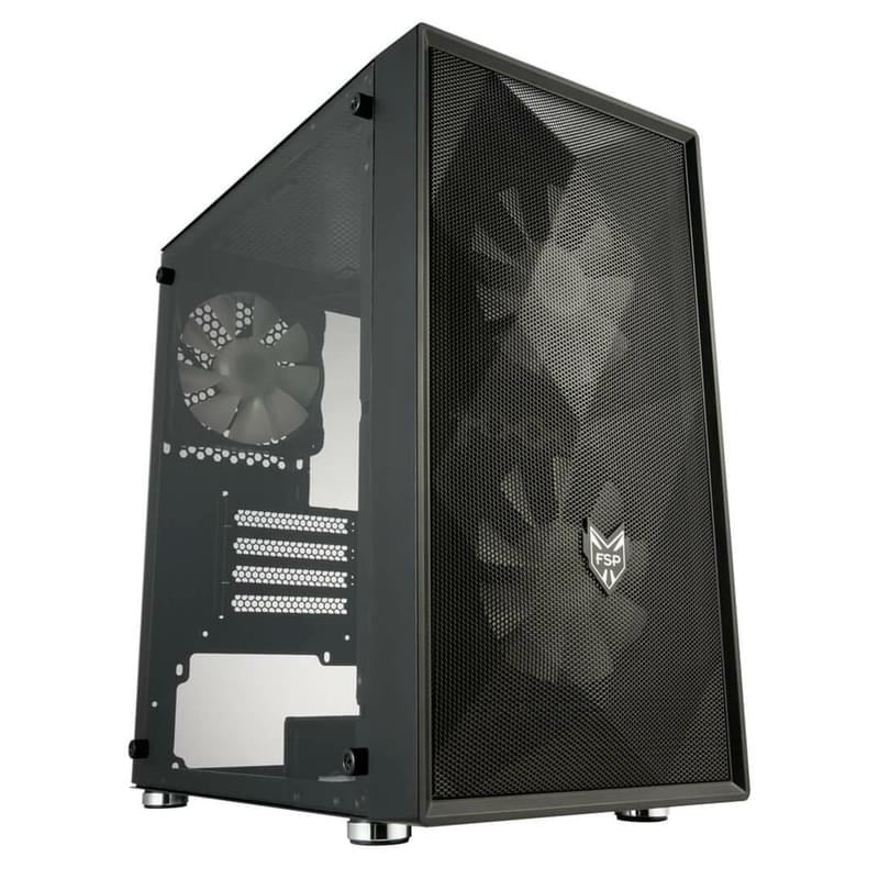 Кейс FSP CST130 Basic MidTower, window, Black mATX (CST130 Basic (Black) - фото #0, Technodom.kz