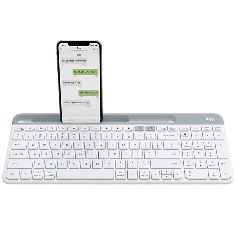 Клавиатура беспроводная USB/BT Logitech K580, OffWhite (920-010621) - фото #1, Technodom.kz