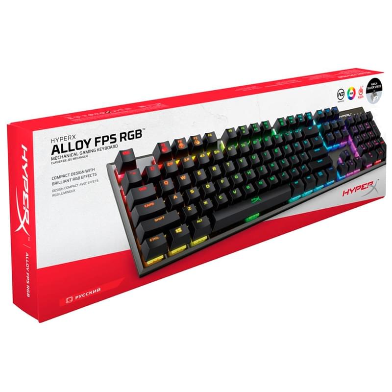Клавиатура игровая проводная USB HyperX Alloy FPS RGB, MX Silver - фото #5, Technodom.kz