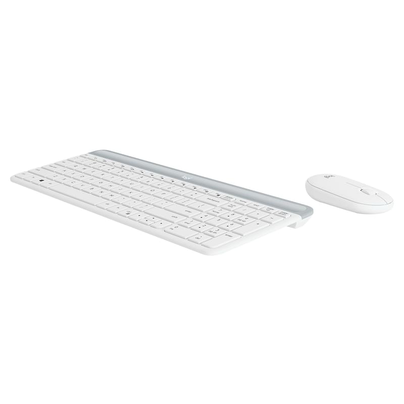 USB Logitech Сымсыз пернетақтасы + тінтуірі MK470 Slim, Offwhite - фото #1, Technodom.kz