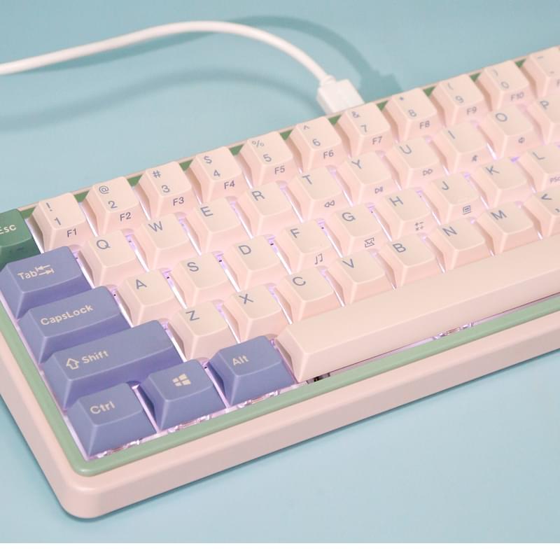 Игровая клавиатура беспроводная Varmilo Minilo VXT67 Eucalyptus - Kailh Prestige Light - фото #3, Technodom.kz