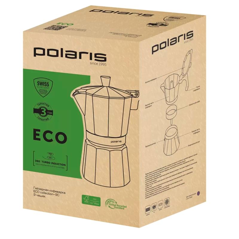 Гейзерлік кофеқайнатқыш Polaris ECO collection-9С - фото #1, Technodom.kz
