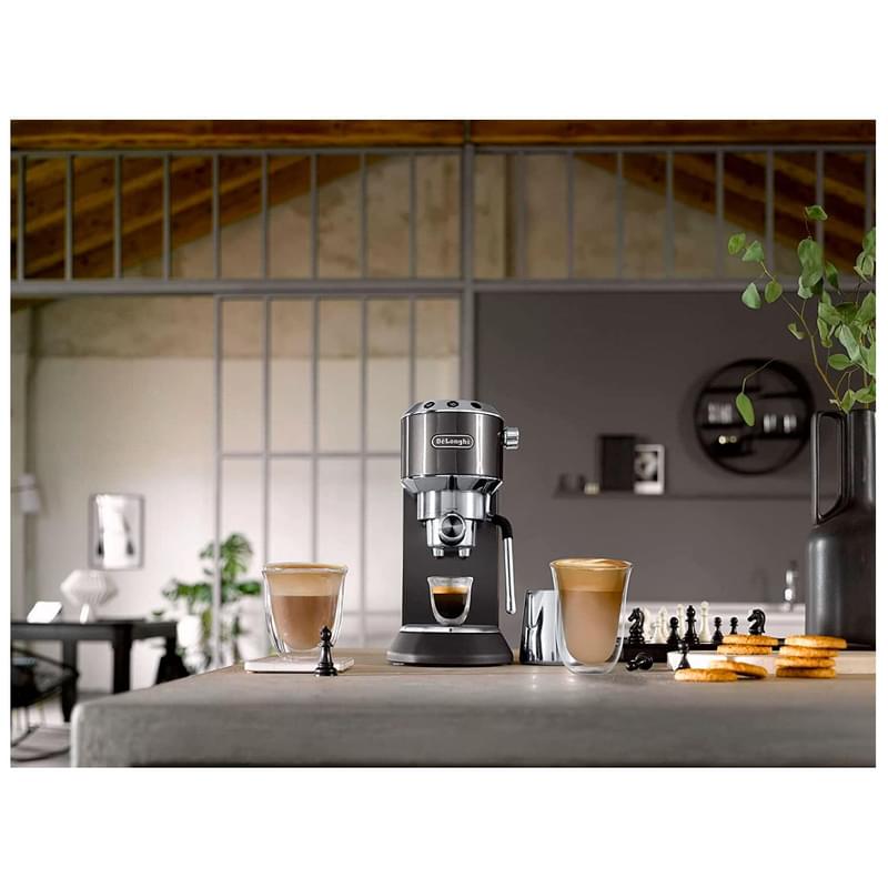 Кофеварка рожковая Delonghi EC-885.GY - фото #5, Technodom.kz