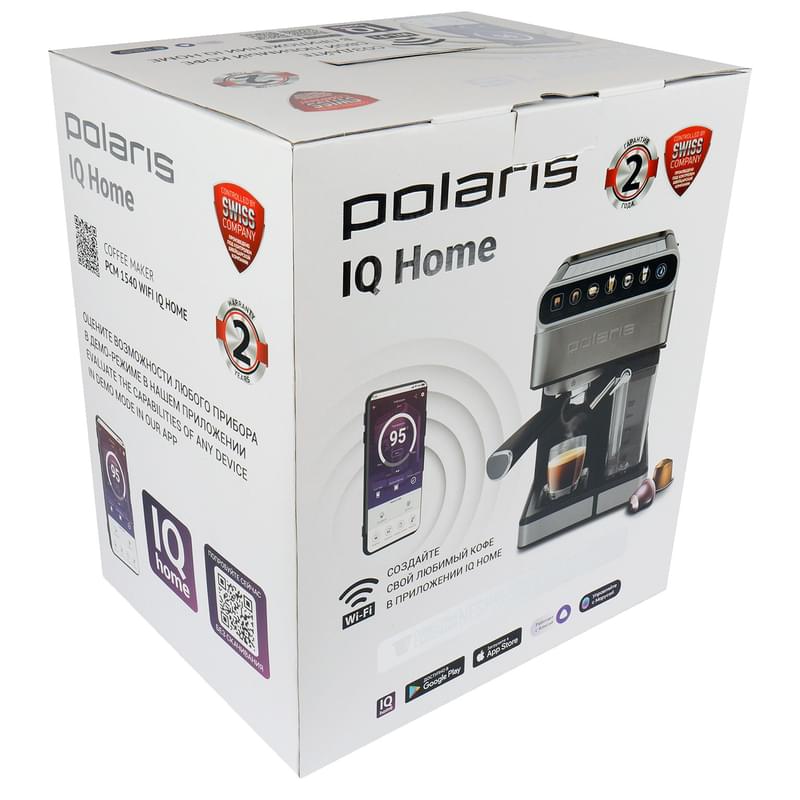 Кофеварка рожковая Polaris PCM-1540 WIFI IQ Home - фото #9, Technodom.kz