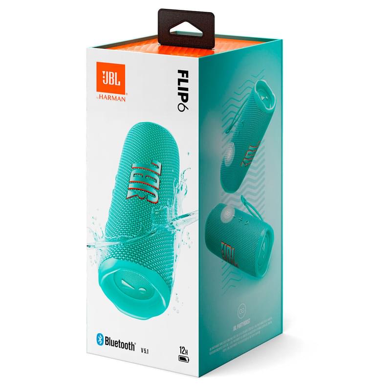 Колонка Bluetooth JBL Flip 6, Teal (JBLFLIP6TEAL) - фото #7, Technodom.kz