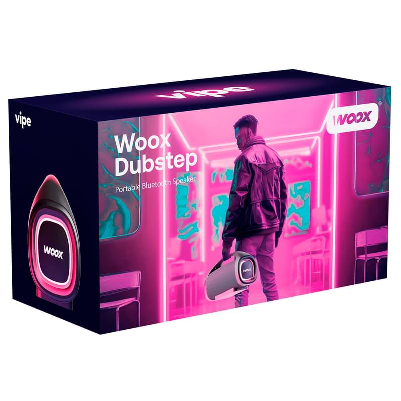 Колонка Bluetooth Vipe WOOX Dubstep, серый металлик - фото #5, Technodom.kz