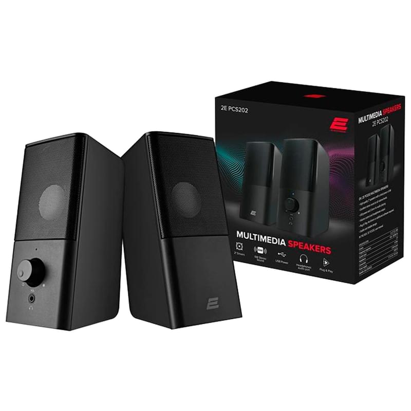 Колонки 2.0 2E PCS202, Black - фото #0, Technodom.kz